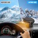 Car Heater Portable Car Heater Auto Heater Auto Portable Heater Plug Into Cigarette Lighter 2 in 1 Heating & Cooling Fan 12V 150W Car Heater 360Rotatable Windshield Defrost Defogger for Cars (Black)