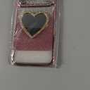 Glitter Mirror Case for iPhone 17 Pro Max, Cute Luxury Diamond Heart Makeup Mirror Bling Sparkly Rhinestones with Camera Protector TPU Bumper Women Girls Case for iPhone 17 Pro Max 6.9", Pink