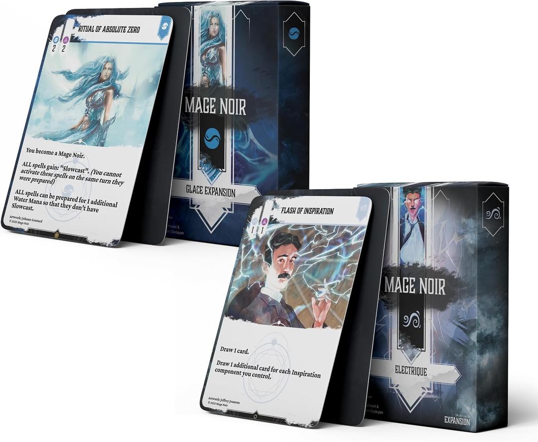 Expansions - Glace and Electrique - Strategy Card Battle Game for 2 Players - Board Game for Ages 14 and Up - English Version