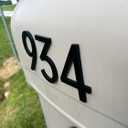 2 x 4 Inch Acrylic Frosted Matte Black Letter P, Adhesive House Letters and Numbers for Outside, Modern House Numbers for Apartment Door Farmhouse Mailbox Office Hotel, Address Numbers and Letters