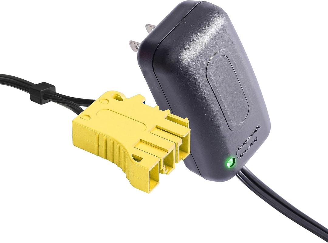 24 Volt Battery Charger for Peg-Perego, 24V Charger Works with Peg-Perego John Deere Gator XUV 6x4 Polaris Sportsman 850 Polaris Ranger RZR Powered Ride On Car Replacement Power