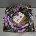 Qingbei Rina Spring Wreaths for Front Door, 22 Inch Lavender Door Wreath for Decorating, Summer Wreaths Indoor Outdoor Floral Wreath Party Farmhouse Wedding Home Decor