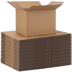 CRUGLA 40 Packs 8x6x6 Shipping Boxes Cardboard Boxes Shipping Box for Business Packaging Thin Box (Brown)