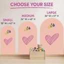 Large Arch Magnetic Wall Decal - 51" x 36" Matte Finish Chalkboard Sticker for Wall - Magnetic Board for Playroom, Home Classroom(Camel Blush)