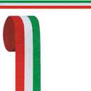 Beistle FR Red, White & Green Crepe Streamer, 2.5 inches by 30 feet