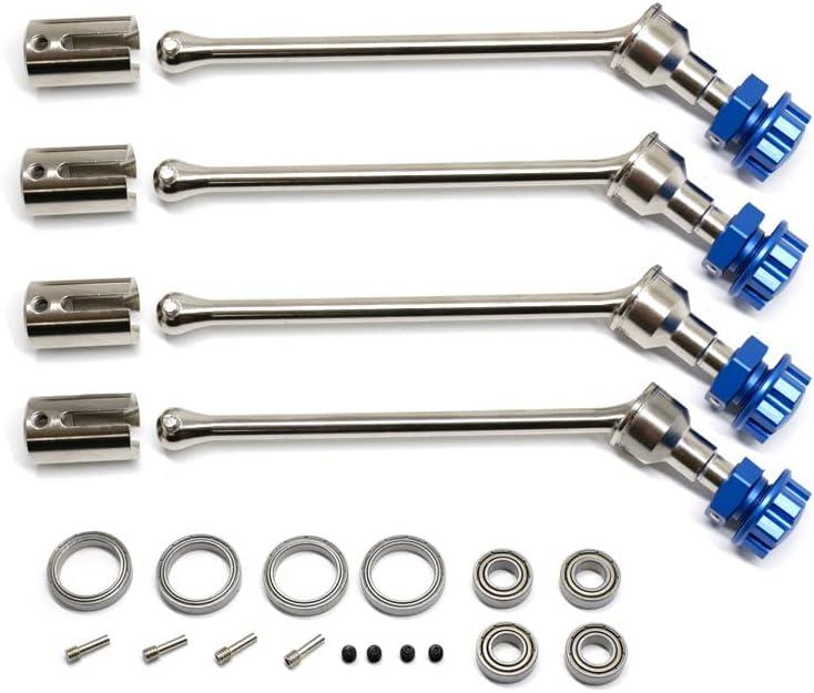 XBERSTAR RC Car Drive Shaft for 1/10 Traxxas MAXX WideMaxx RC Car Vehicle Front Rear Drive Shaft Universal Drive Shaft CVD (Silver+Blue)