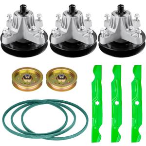 50 inch Mower Deck Rebuild Kit LTX1050KH LTX1050KW, Replaces Spindle Assembly 918-05016, 918-04825, Blade 742-04053, 942-04053, Length 162'' Belt 954-04240