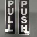 SmartSign Push Pull Door Sign Kit of 2 Anodized Signs | 1.5" x 5" Aluminum Black Color, Made in USA