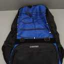 Youth Soccer Bag, Soccer Backpack with Ball Compartment, Sports Equipment Training Bags Fits Basketball Football Volleyball and Accessories, Black (Blue)