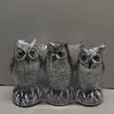 3Pack Owl Decoys for Bird Deterrent  Weatherproof Bird Repellent Devices for Outdoor Use  Plastic Owls to Scare Birds Away and Control Garden Pests