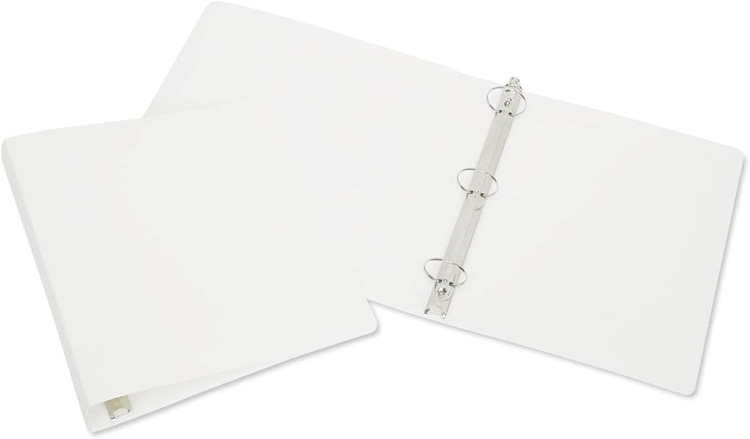 3-Ring Flexible Poly Binder - 12" Capacity - White