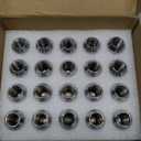 Orion Motor Tech 1/2"-20 Lug Nuts with Cone Seat, 3/4" 19mm Hex 1.38x0.87 in. Chrome Plated Wheel Lug Nuts Compatible with Ford Mustang Explorer F-150 Dodge Ram 1500 Jeep Wrangler, Set of 20 (Silver)