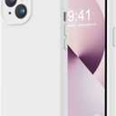 LOVE 3000 Designed for iPhone 13 Case, Premium Silicone with [Camera Protection] [Soft Anti-Scratch Microfiber Lining] Shockproof Protective Phone Case for iPhone 13 Women Men Girls 6.1", White