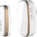 LUAMB Wireless Doorbell, 1,000ft Range Loud Enough with 5Volume Levels and Mute Mode Door Chimes LED Flashing
