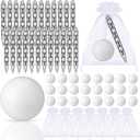 72 Pcs Volleyball Party Favors Include 24 Pens Sports Ballpoint Pens 24 Mini Stress Balls Soft Foam Volleyball 24 Bag for Party Decoration Supplies