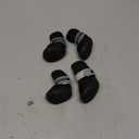 QUMY 4PCS Dog Shoes for Small Dogs, Hot Pavement Summer Puppy Dog Boots & Paw Protectors with Soft Anti-Slip Rubber Sole, Mesh Breathable Dog Booties for Hardfloors, Walking Running Black Size 1