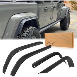 Z8 4PCS Front & Rear Fenders Compatible with 2020-2024 Jeep Wrangler Gladiator JT Sport & Willys, Off-Road Wheel Fender Liner(Not Fit for JT Rubicon/Mojave)