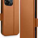 OCASE for iPhone 15 Pro Max Case Wallet Case, Slim PU Leather Flip Folio, Card Slots, RFID Blocking, Kickstand, Shockproof Phone Cover 6.7 Inch 2023, Brown