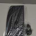Wireless Keyboard and Mouse Combo, FullSized 2.4GHz Wireless Keyboard with Comfortable Palm Rest and Optical Wireless Mouse for Windows, Mac OS PC/Desktops/Computer/Laptops (Black)