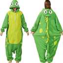 Adult lizard Costume Onesie Pajamas lizard Onesie Animal Halloween Christmas Cosplay Animal Onesie Pajamas (X-Large)