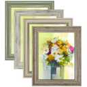 LUCKYLIFE 5x7 Picture Frame Set of 4, Rustic Farmhouse Picture Frames for Table or Wall Hanging