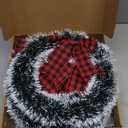 Riceshoot 16 Pcs Christmas Wreath Bulk 12 Inch Outdoor Lighted Artificial Christmas Wreath Front Door Decorations with Bow LED Lights Hemp Rope for Front Door(Red, Black)