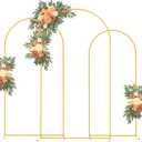 Arch Backdrop Stand Set Of 3 (6Ft/6.6Ft/7.2Ft) Metal Wedding Arch Backdrop Stand For Wedding Ceremony Birthday Baby Shower Party Photo Booth Backdrop Decorations
