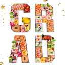 GRAD Set Cardboard Letter for Charcuterie 10.2'' Congrats Grad Fillable Tray Charcuterie Paper Box for Graduation Party Decorations Chocolate Candy Cupcake Container