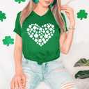 St. Patrick Day Shirt Women Irish Shamrock Shirts Patrick Clover Tshirt Shenanigans Lucky Tops (XL)