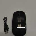 Wireless Bluetooth Mouse Rechargeable Laptop Mice Use Portable(Bluetooth5.2 and USB 2.4G) Dual Mode Connection Silent Slim Computer Mouse for Laptop/iPad Tablet/Apple MacBook/PC(Bright Black)