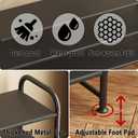 INGIORDAR Shoe Rack 3 Tier Long Storage Organizer Wide Metal Shoe Shelf for Closet Entryway Black