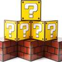 6PCS Big Question Brick Party Boxes, Question Brick Boxes and 6 Set Centerpieces for Kids Boys Girls Birthday Party Decorations,Christmas Halloween Classroom Supplies Favors.(11.8 x 11.8 Inch)