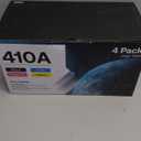 410A Compatible Toner Cartridges Replacement for HP 410X CF410A CF411A CF412A CF413A for M477fnw M477fdw M477fdn M452dn M452nw M452dw Printer, 4-Pack