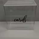 UNIQOOO Clear Acrylic Card Box w/Slot, Thick DIY Wedding Box Blank White Print, Large 10x10x5.5 in, for Reception Decoration Fundraiser Money Box Election Ballot Graduation Keepsake Party Favor