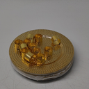 13 Inch Round Elegant Serve ware Charger Plates with Matching Napkin Rings, Wedding, Dinner party, Event - Choose from our Variety of Styles and Quantities (12, Hammered Gold)