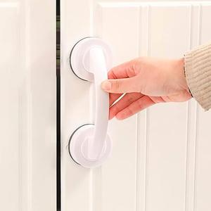 Glass Door and Window Handle, Suction Cup Bathroom Sliding Doors, Non-Porous Shower Grab Bars, Cabinets and Wardrobes Non-Marking Handle (White)