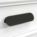 Peaha 20 Pack Black Finger Pulls for Cabinets 5 inch Matte Black Cabinet Pulls Edge Pulls for Cabinets 128mm Hole Centers