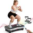AXV Vibration Plate Exercise Machine Whole Body Workout Portable Mini Vibrate Fitness Platform Lymphatic Drainage Machine for Weight Loss Shaping Toning Wellness Home Gyms Workout (Mini)