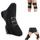 Professional Knee Brace with Triple Spring Support - Enhanced Stabilizer for Squats, Climbing & Active Support | Carbon Steel Compression Springs | Breathable Fit for Men & Women, 1 Pack (Black)