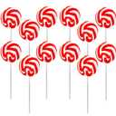 Swirls Lollipop Candy, Mixed Fruit Flavor, Individually Wrapped (Red Swirl, 12-Pack) (BBD 02/04/26)