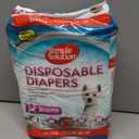 Simple Solution Female Dog Diapers  Disposable Diapers for Potty Training, Incontinence, and Heat Cycle Protection  Leak-Proof Fit for Small Dogs, 1219 Inch Waist  30 Count