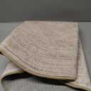 Asrug Faux Jute Round Rug Area Rug Washable Non-Slip Circle Rug Soft Touch Circle Rugs Round for Kitchen Bathroom Living Bedroom Nursery, Carpet Low Pile 2ft /24 inch/61 cm Khaki