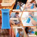 Hion Vomit Bags Disposable  200 Pack 1000ml Emesis Bags  Leak Resistant, Medical Grade, Portable  Perfect for Motion, Car & Aircraft Sickness, Pregnant Women