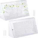 Honeydak 2 Pack Baseboard Vent Covers 14" X 6" Duct Opening Size Steel Triangular Baseboard Return Air Grille, Air Register Vent Cover Grill Diffuser Outer Dimensions: 15-3/4" x 6-5/8"