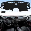 Dashboard Cover Flannel Dash Mat Custom Compatible with 2014 2015 2016 2017 2018 Mazda 3, Anti-Glare, Anti-Reflection, No Peculiar Smell