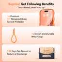 Magnetic for iPhone 17 Case, Cute Wavy Upgraded [Full Camera Protection][Fit for MagSafe] 1X Screen Protector + 1X Wrist Strap, Trendy Matte Women Girly Phone Case for iPhone 17 6.3", Cosmic Orange