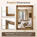 AMOISE Farmhouse Bathroom Vanity Mirror, 40" x 28" Wood Frame Wall Mirror, Vintage Rustic Decor for Entryway, Bedroom, Living Room, Vertical or Horizontal Hanging
