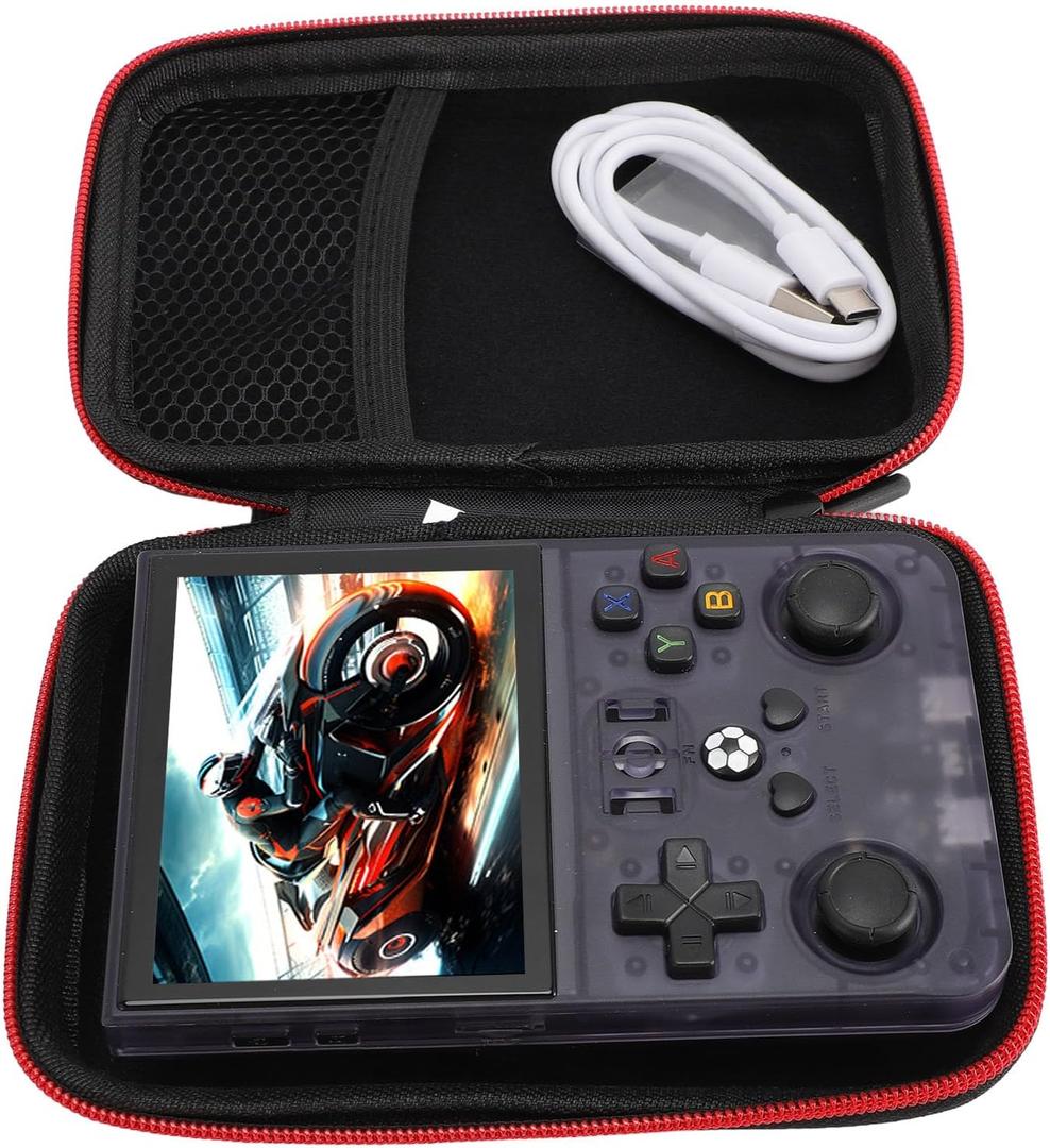 KIMISS Handheld Game Console with 4000mAh Battery - Retro Gaming Console with 3.5" Screen, Dual 3D Sticks, 60+ Emulators for Home and Travel (64GB)