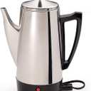 Presto 02811 Stainless Steel Electric Coffee Percolator - 12-Cups, Easy-Pour Spout, Stay-Cool Handle, Make 2-12 Cups (Silver)