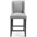 Modway Baron Fabric Upholstered Dining Counter-Height Bar Stool in Light Gray